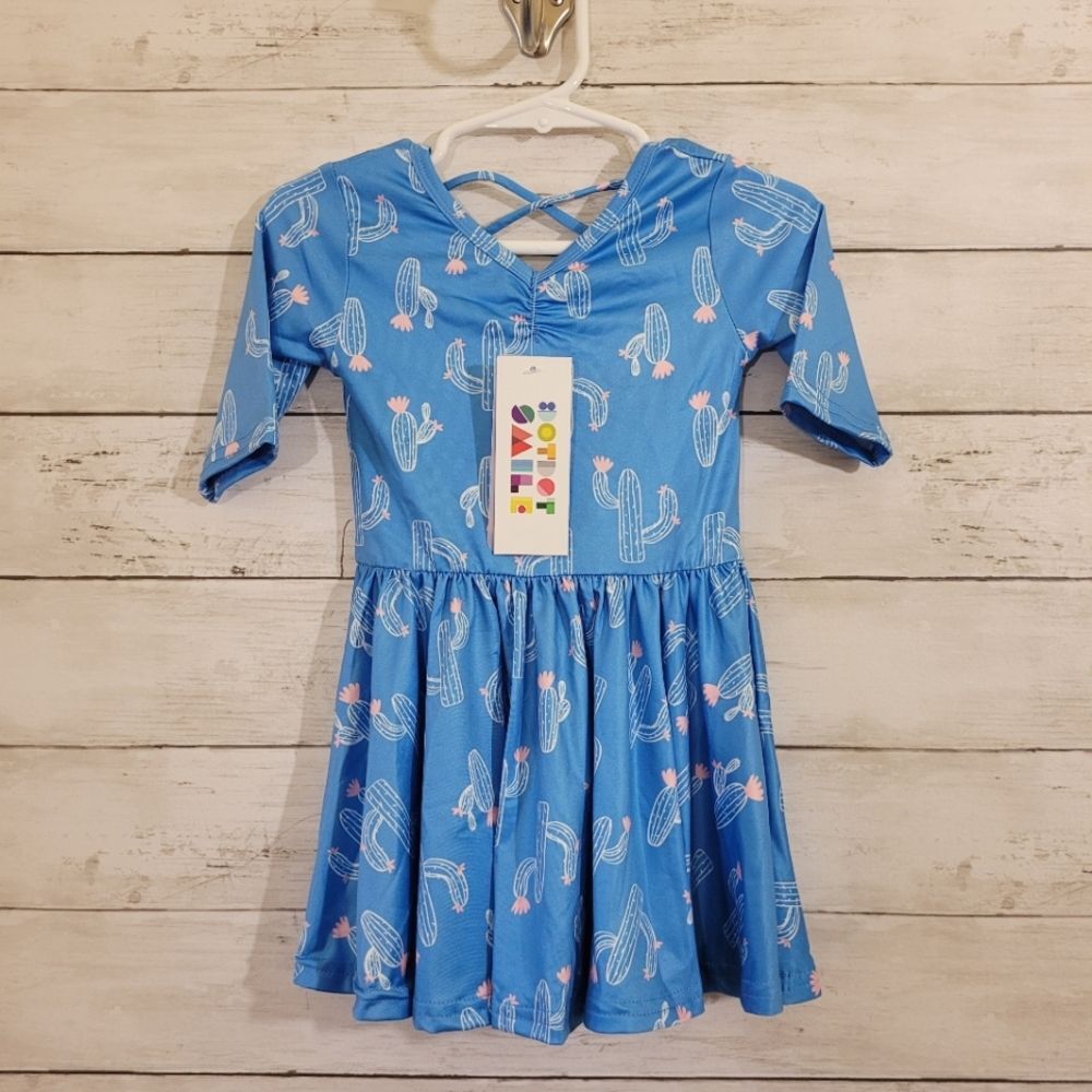 NWT Dot Dot Smile Baby Girl‎ Ballerina Style Twirl Dress Saguaro Cactus 12-24 M